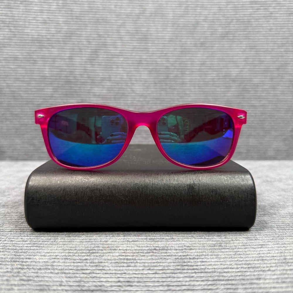 Zoo York‎ Sunglasses Pink Translucent Frames Blue Mirrored Lens 20050-822650 Y2k